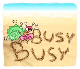 Sand Writing & Hermit Crab (Int'l) sticker #2273455
