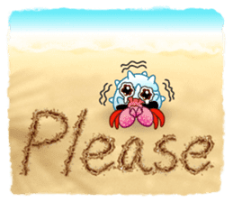 Sand Writing & Hermit Crab (Int'l) sticker #2273456