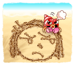 Sand Writing & Hermit Crab (Int'l) sticker #2273457