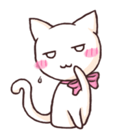 Tabby cat & white cat sticker #2273740