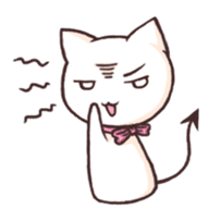 Tabby cat & white cat sticker #2273741