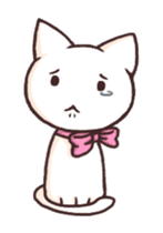 Tabby cat & white cat sticker #2273743