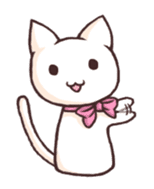 Tabby cat & white cat sticker #2273754