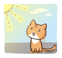 Tabby cat & white cat sticker #2273765