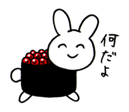 Salmon roe rabbit sticker #2274328
