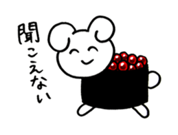 Salmon roe rabbit sticker #2274330