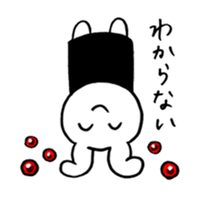 Salmon roe rabbit sticker #2274331
