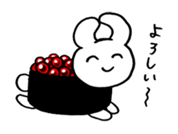 Salmon roe rabbit sticker #2274332
