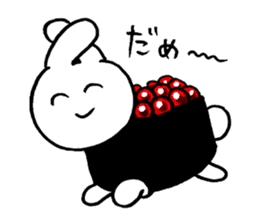 Salmon roe rabbit sticker #2274333