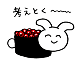 Salmon roe rabbit sticker #2274337