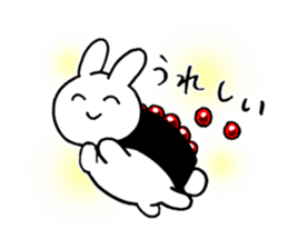 Salmon roe rabbit sticker #2274355