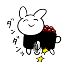 Salmon roe rabbit sticker #2274365