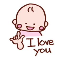 Kawaii Baby Sticker -Baby Sign Language- sticker #2274465