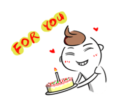 Bianbian boy of Summer Letter sticker #2275032