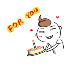 Bianbian boy of Summer Letter sticker #2275032