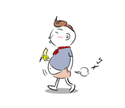 Bianbian boy of Summer Letter sticker #2275033