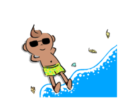 Bianbian boy of Summer Letter sticker #2275036