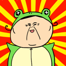 Grandmother frog and a brilliant sticker #2275954