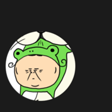 Grandmother frog and a brilliant sticker #2275984