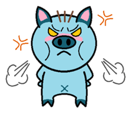 San Mao Blue Pig sticker #2277123