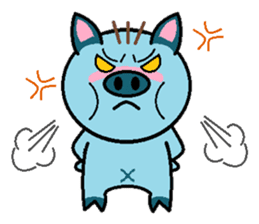 San Mao Blue Pig sticker #2277123