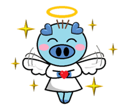 San Mao Blue Pig sticker #2277128