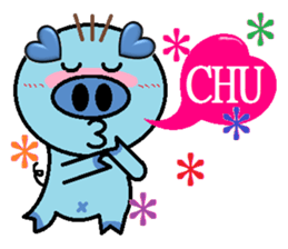 San Mao Blue Pig sticker #2277130