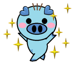 San Mao Blue Pig sticker #2277131