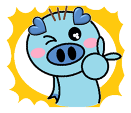 San Mao Blue Pig sticker #2277134