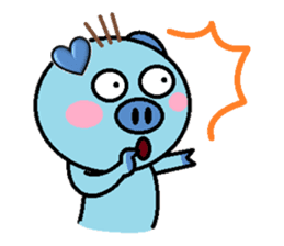 San Mao Blue Pig sticker #2277135