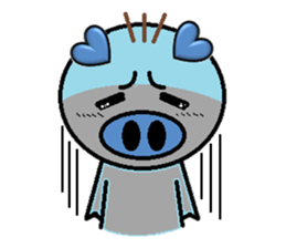 San Mao Blue Pig sticker #2277137