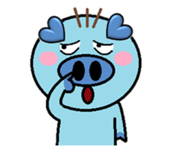 San Mao Blue Pig sticker #2277141
