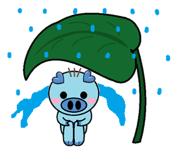 San Mao Blue Pig sticker #2277149