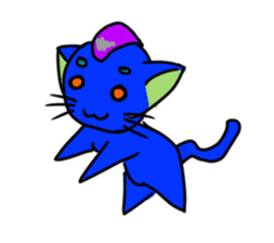 The cat of the colorful hair sticker #2278246