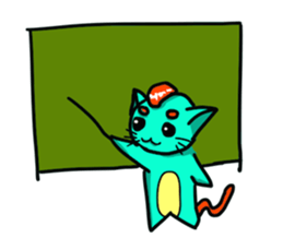 The cat of the colorful hair sticker #2278267