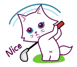 cute cat small snow sticker #2279513