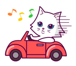 cute cat small snow sticker #2279514