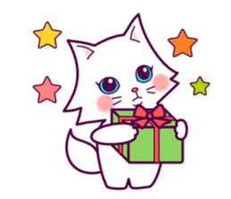 cute cat small snow sticker #2279515