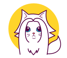 cute cat small snow sticker #2279516