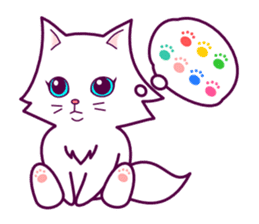 cute cat small snow sticker #2279518