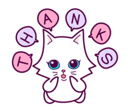 cute cat small snow sticker #2279521