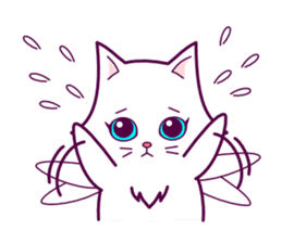 cute cat small snow sticker #2279522