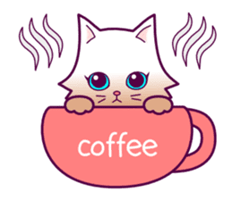 cute cat small snow sticker #2279524