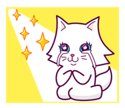 cute cat small snow sticker #2279525