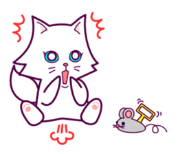cute cat small snow sticker #2279526