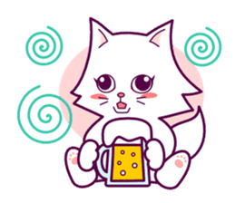 cute cat small snow sticker #2279527