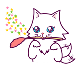 cute cat small snow sticker #2279528