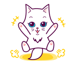 cute cat small snow sticker #2279529