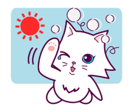 cute cat small snow sticker #2279530