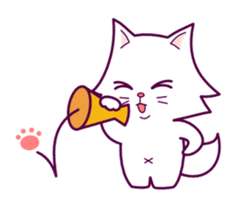 cute cat small snow sticker #2279533